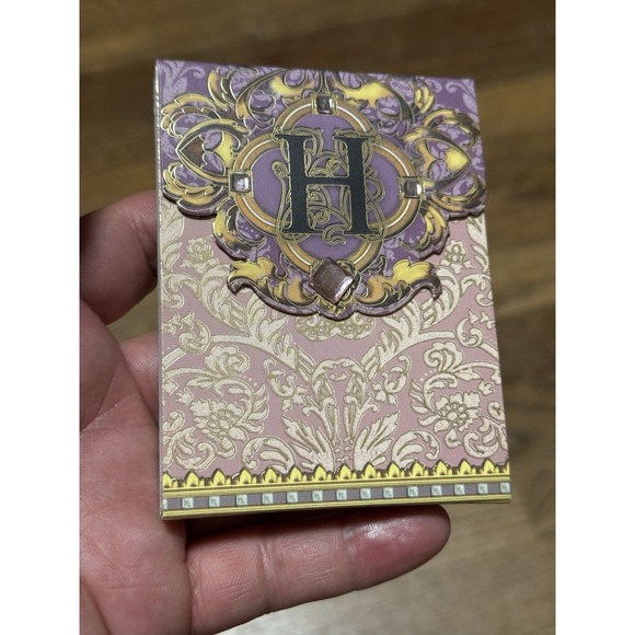 Punch Studio Gold Foil Jewel Embellished Mini Pocket Notepad Monogram Letter N - Picture 1 of 6